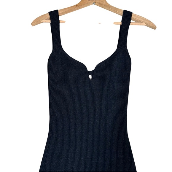 KHAITE Nina Sweetheart Rib-Knit Midi Bodycon Cocktail Dress - Picture 11 of 16